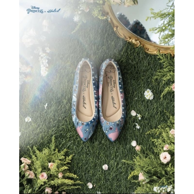 [NEW] Ittaherl Royal Ball Maxi Pointy Size 39 | Cinderella Princess Blue Flat Shoes | Sepatu Biru Di