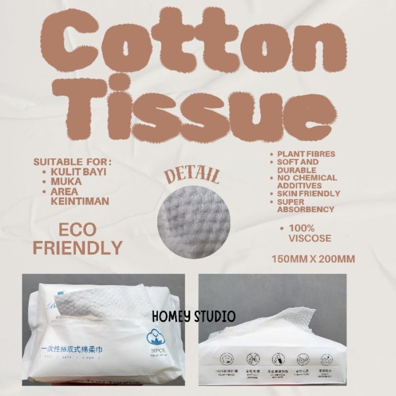 Tisu Cotton tisu wajah tisu basah dan kering