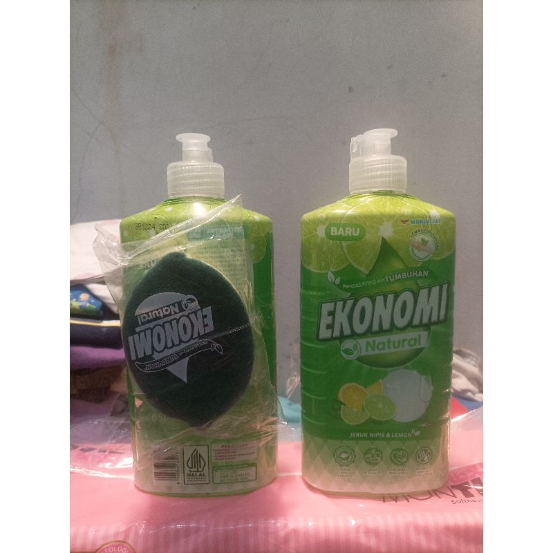 EKONOMI SABUN CUCI PIRING 650ML FREE SPONGE