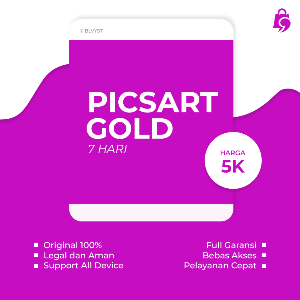 PICSART GOLD 7 HARI TINGGAL PAKAI FULL GARANSI