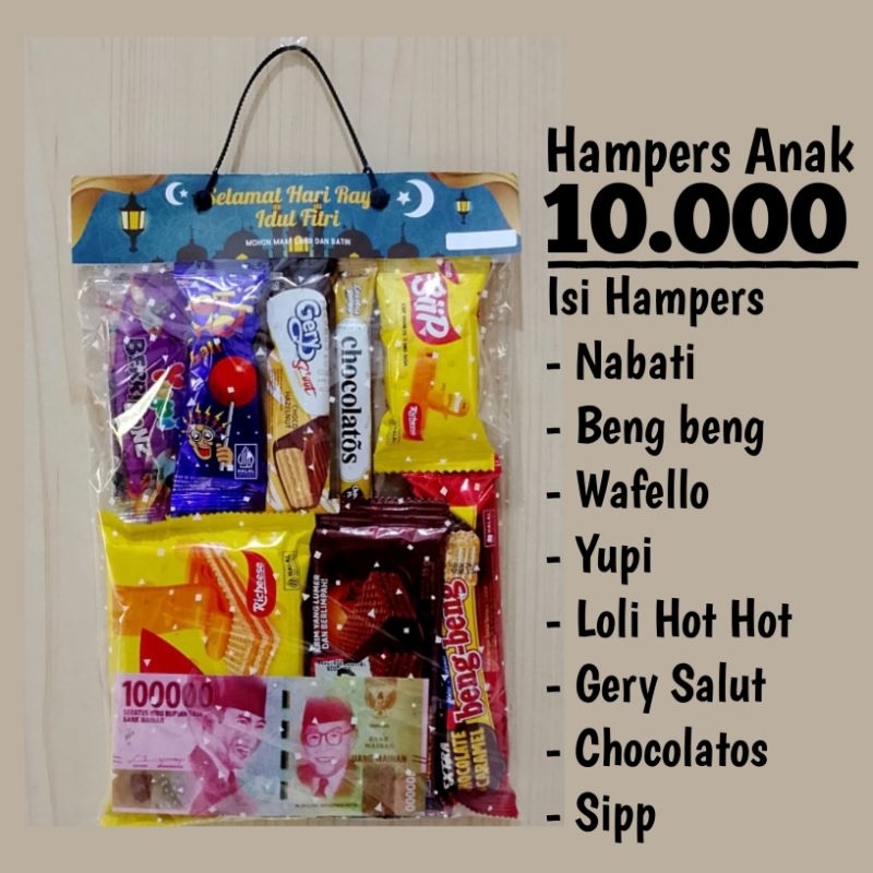 

Hampers Anak lebaran 10 ribuan murah. THR Snack