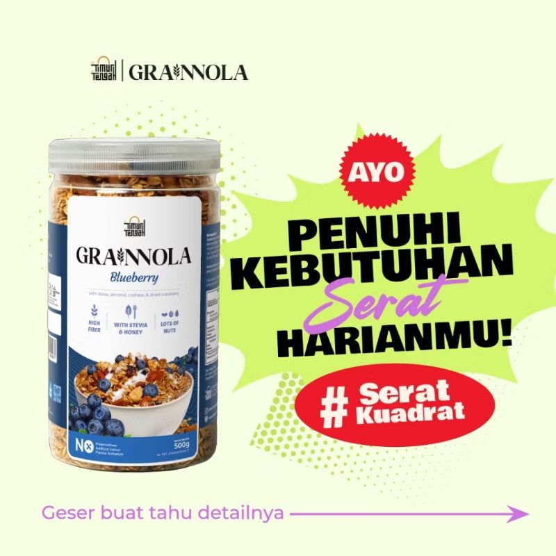 

Granola Blueberry 500 gr Original by Premium Timur Tengah Sereal Makanan Sehat High Quality