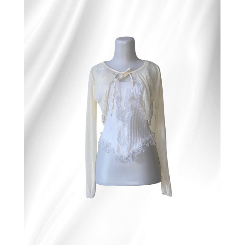 Ivory Lace Bolero Set