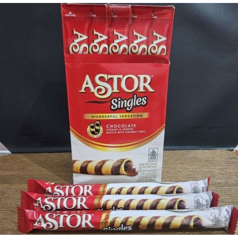 

Astor Singles Cokelat 1 box isi 20 pcs