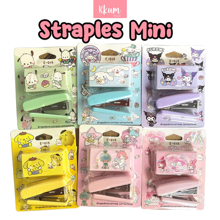 

FREE ISI Stapler cute set/ Staples lucu mini karakter