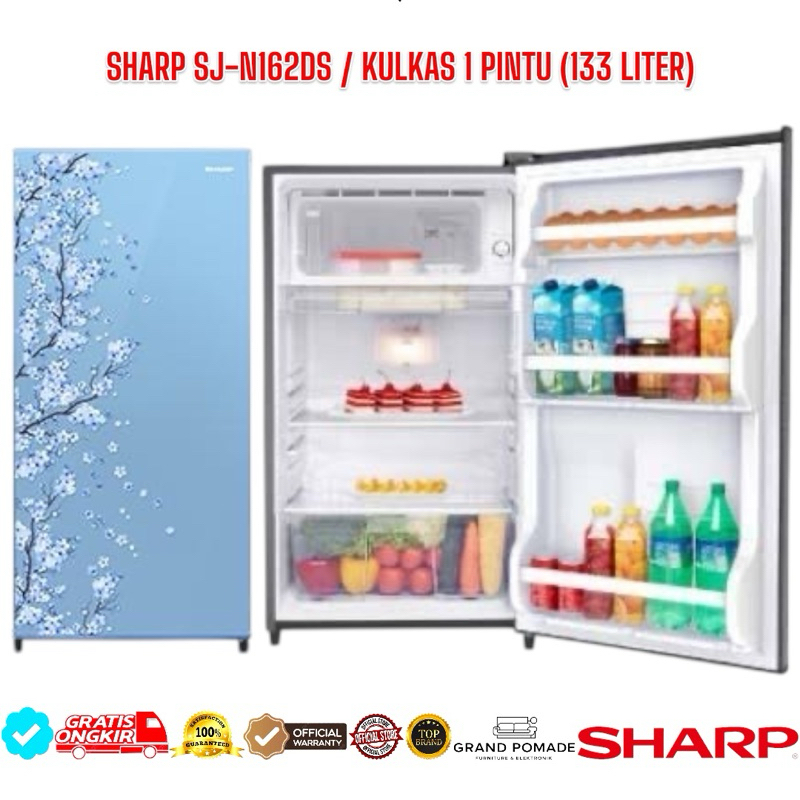 KULKAS SHARP 1 PINTU SJN-162DS / LEMARI ES 1 PINTU SHARP SJN162DS