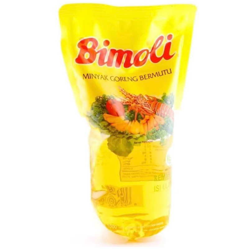 

Minyak goreng Bimoli kemasan reffil 1 liter