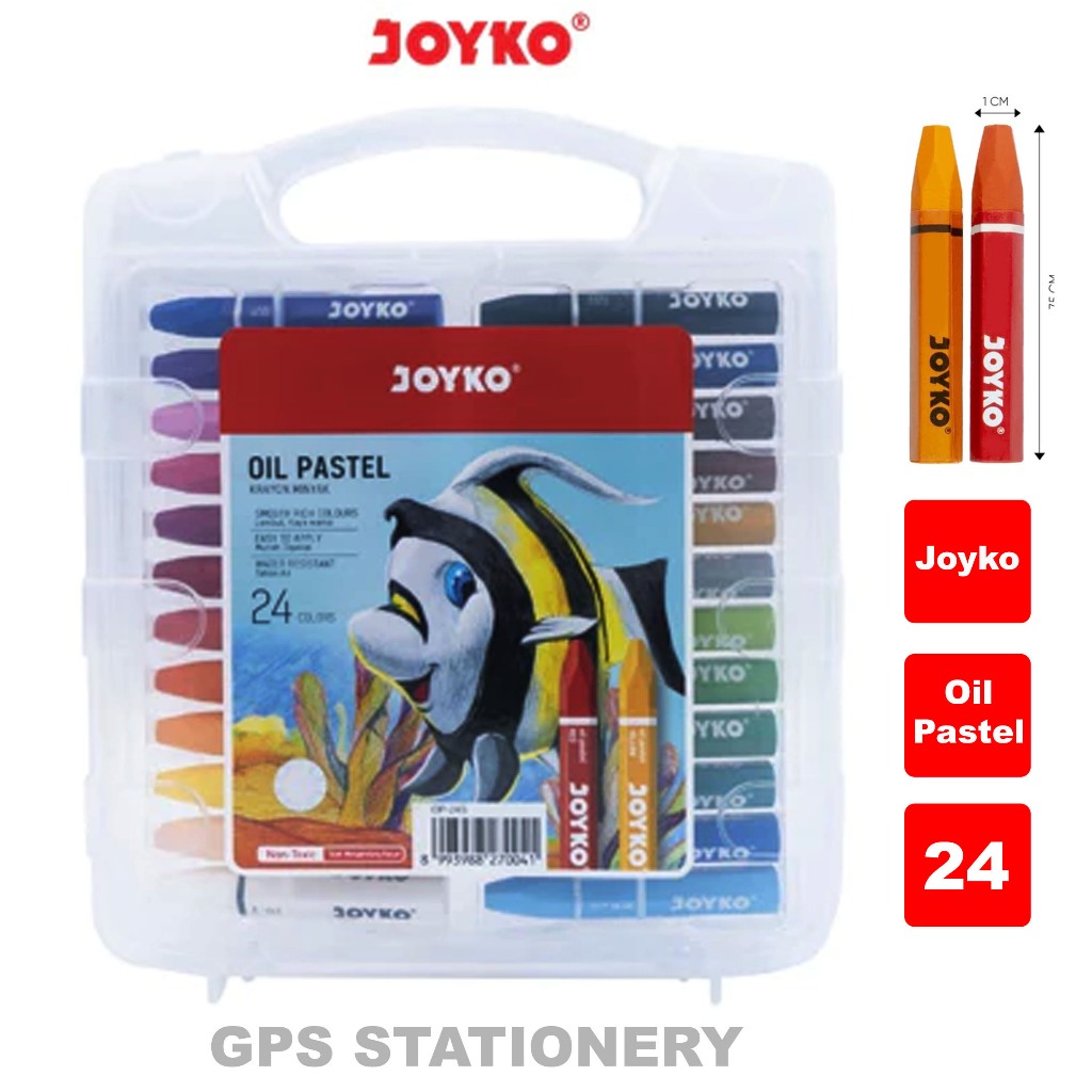

Krayon 24 Warna Oil Pastel / Crayon Oil Pastel Joyko 24 Warna Original OP-24S joyko oil paste