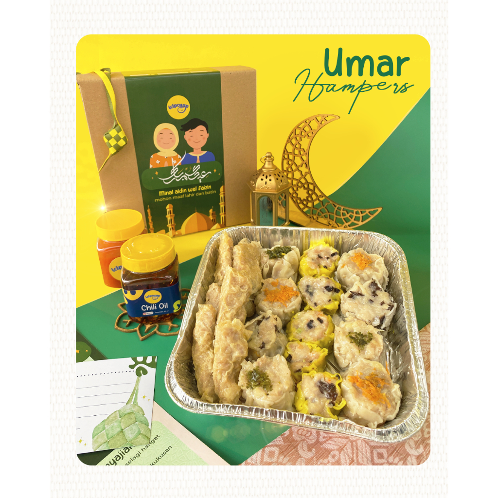 HAMPERS LEBARAN DIMSUM MIX + CHILI OIL (AYAM, AYAM UDANG, KULIT TAHU)