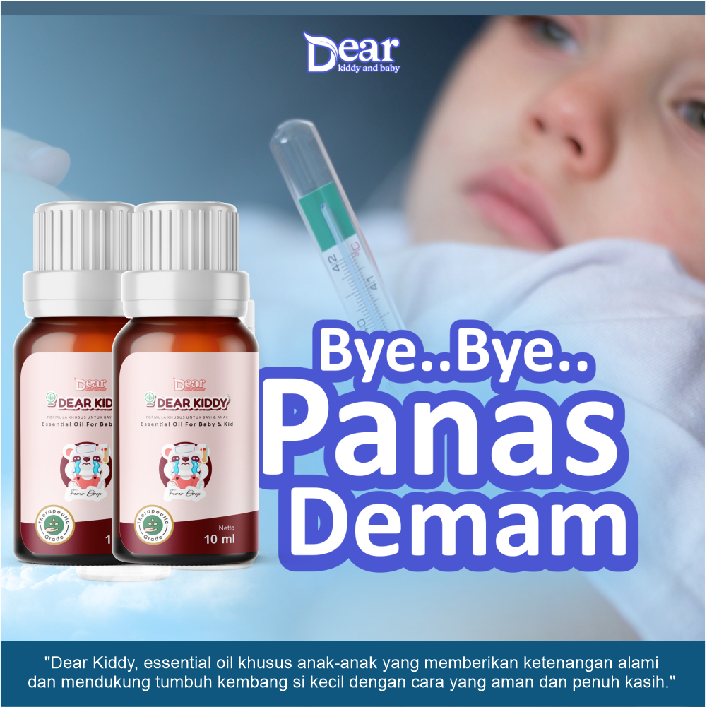 Dear kiddy Calming Aromatherapy Rub For Fever Drop - untuk bayi dan anak  penurun panas dan demam , 
