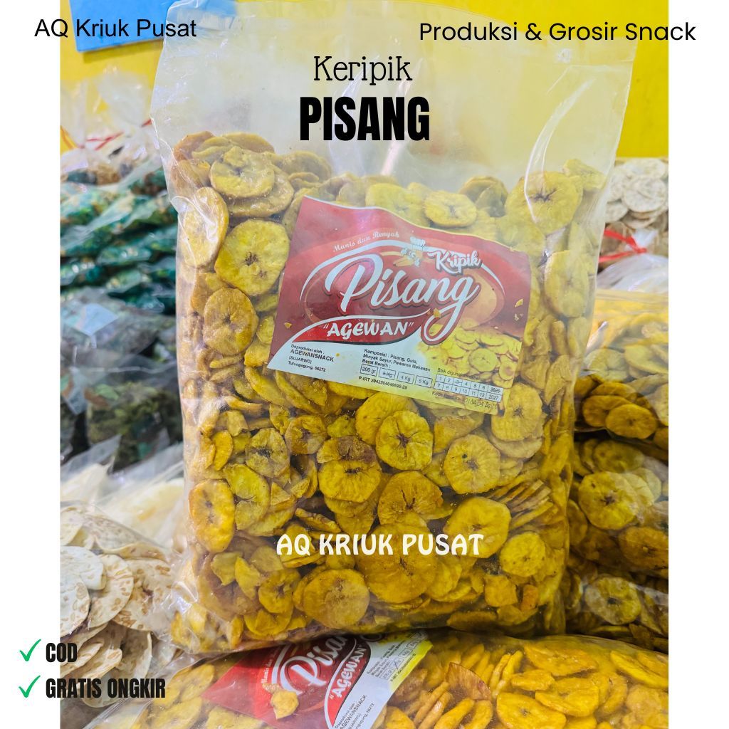 

kripik pisang manis 1 bal / keripik pisang manis 3kg