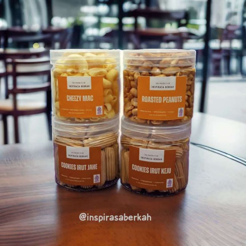 

6 Varian Gluten Free Cookies Snack Kemasan Toples Irut Keju Jahe Coklat Mete Mede Kacang Panggang Oven Roasted Peanuts Bawang Makaroni Cheese Hampers Ramadhan Idul Fitri Lebaran