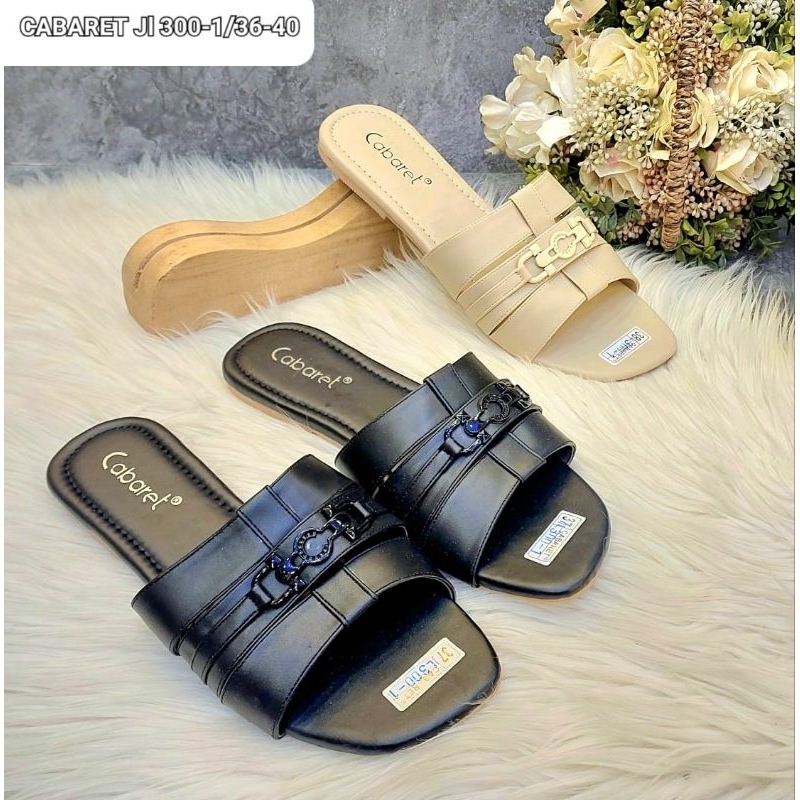 Sandal Teplek/Flat Cabaret JL 300-1 Wanita
