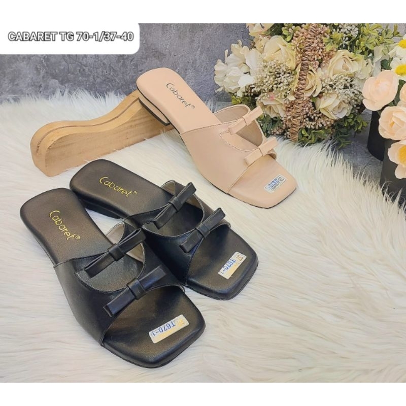Sandal Teplek/Flat Cabaret TG 70-1 Wanita (pita)