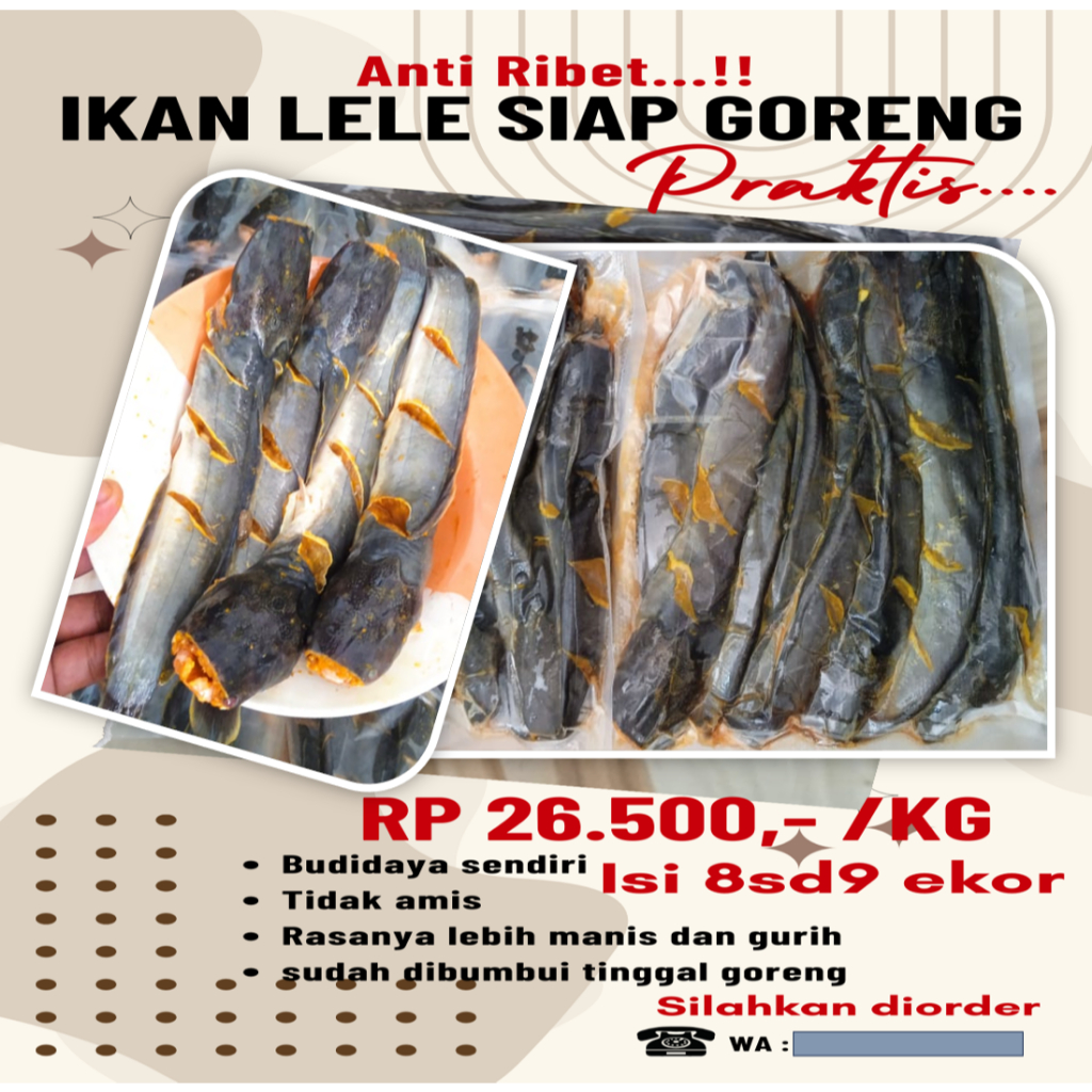 

Ikan Lele Marinasi Bumbu Kuning Siap Goreng