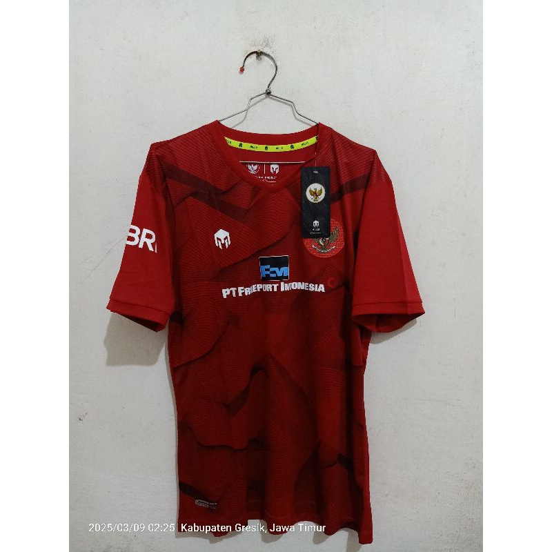 Jersey Timnas Indonesia Training Home Red Merah 2020 2021 Original MILLS with sponsor