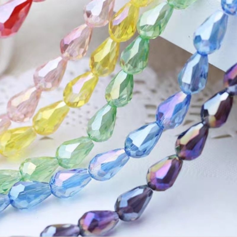 Grosir 68pcs Ceko Tear Drop 6x8mm Tetes Air Teardrop 3A AAA Kristal Crystal premium monte mote beads