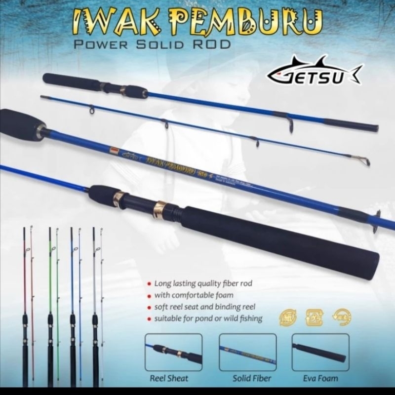 Joran Jetsu iwak pemburu Power solid Rod