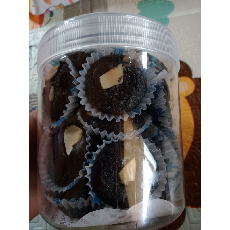 

Brownies Kering Mini | Toples Tabung 500 ml | Kue Kering