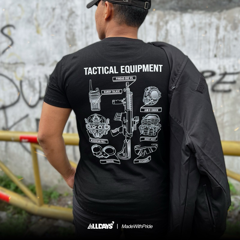 Original ALLDAYS - Baju Kaos Atasan Tactical Equipment Unisex