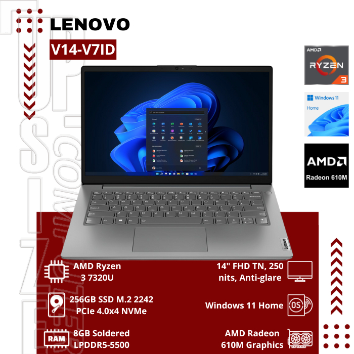 Lenovo V14-V7ID AMD Ryzen™ 3 7320U