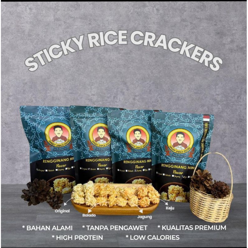 

Sticky Rice Crackers Daddy Snack (Rengginang mini) 90gr