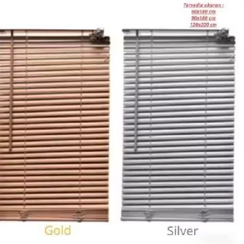 Venetiand Blind Tirai Jendela Tirai Gulung AEL - Alumunium