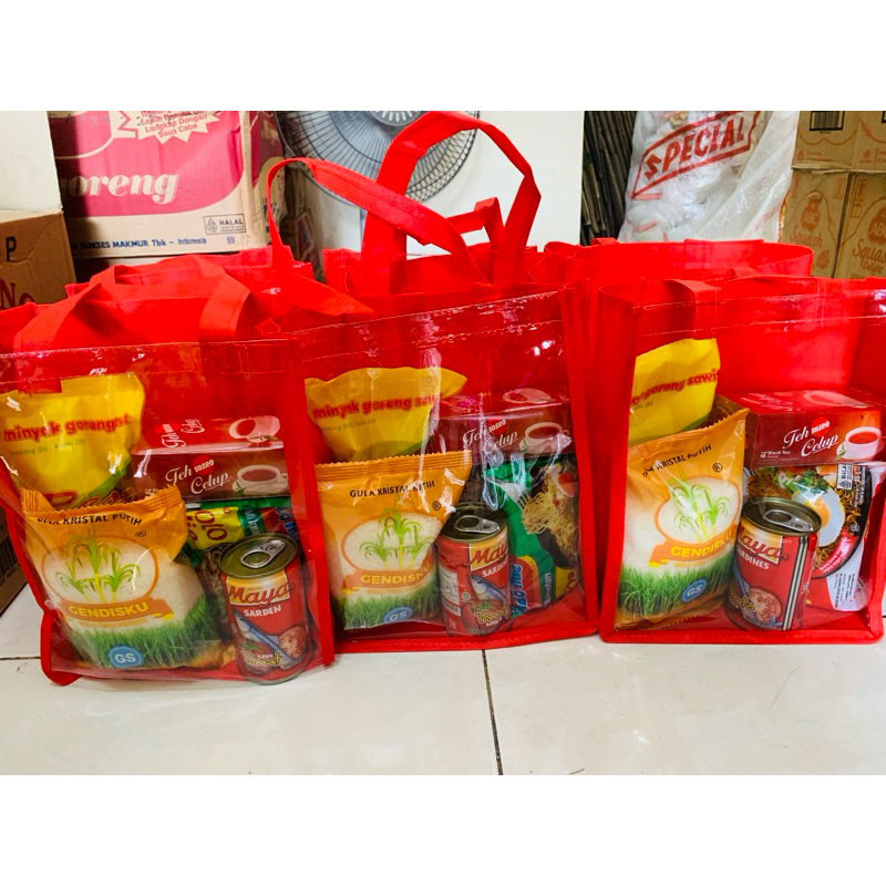 

RB Paket sembako sarden minyak teh gula indomie