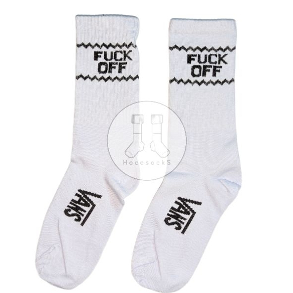 Kaos Kaki Oldschool fvck off White