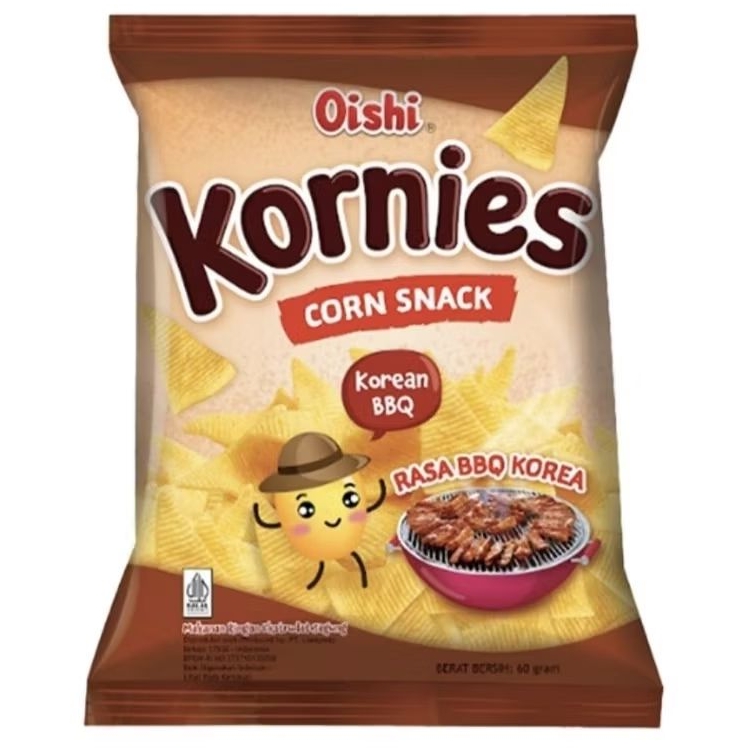 

Oishi Kornies Snack Jagung Rasa Barbekiu Korea 60 g