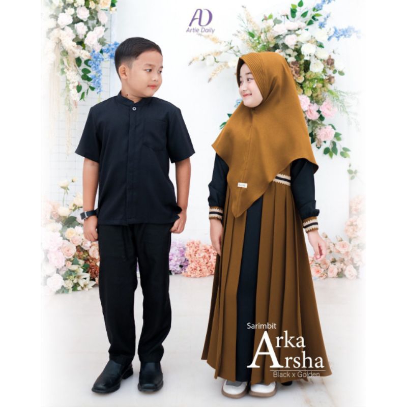dress set kidss by artie daily//busana muslimah //gamis anak