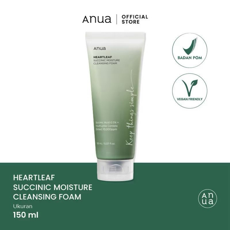ANUA Heartleaf Succinic Moisture Cleansing Foam