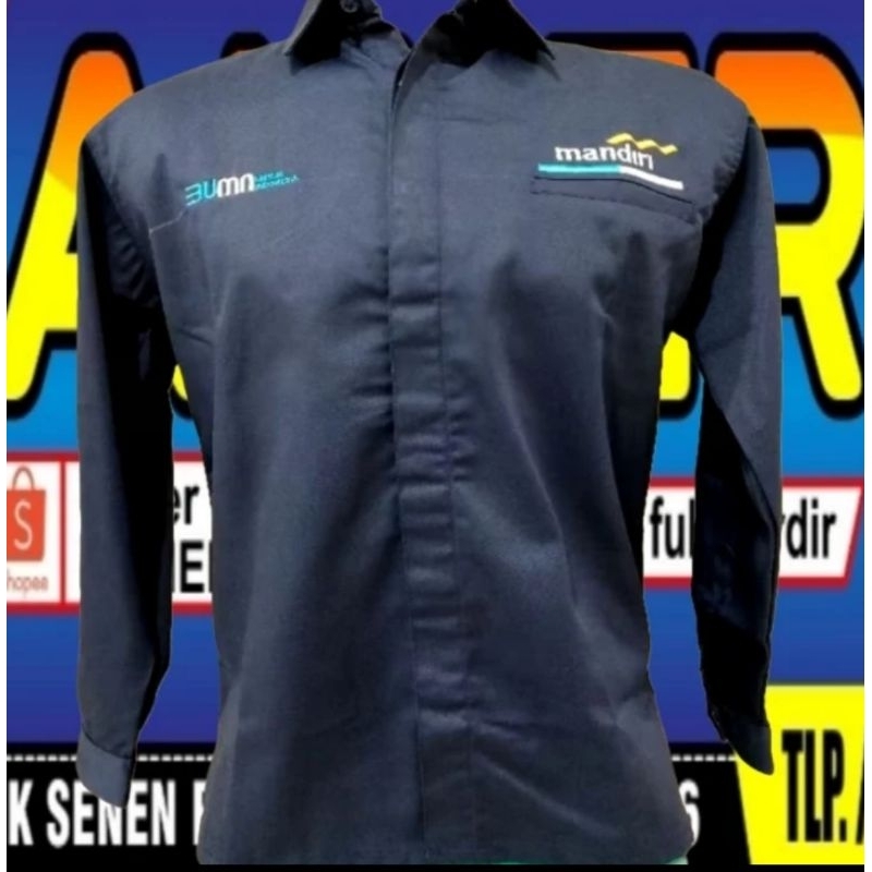 kantong 1 kemeja Bank mandiri Pdh bank mandiri baju bank mandiri seragam bank mandiri kemeja kerja B