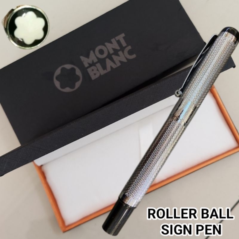 

Pulpen Mewah Sign Pen Roller Ball TTD Montbl@nc Lengkap Dengan Box Exlusive