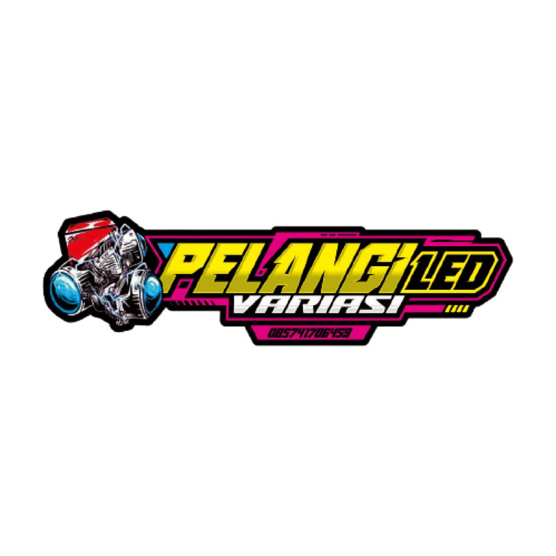 

sticker hologram pelangi led variasi