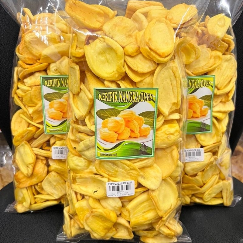 

Keripik Buah Nangka Oven SUPER 250gr Kripik Sultan Viral Snack Makanan Ringan Fres