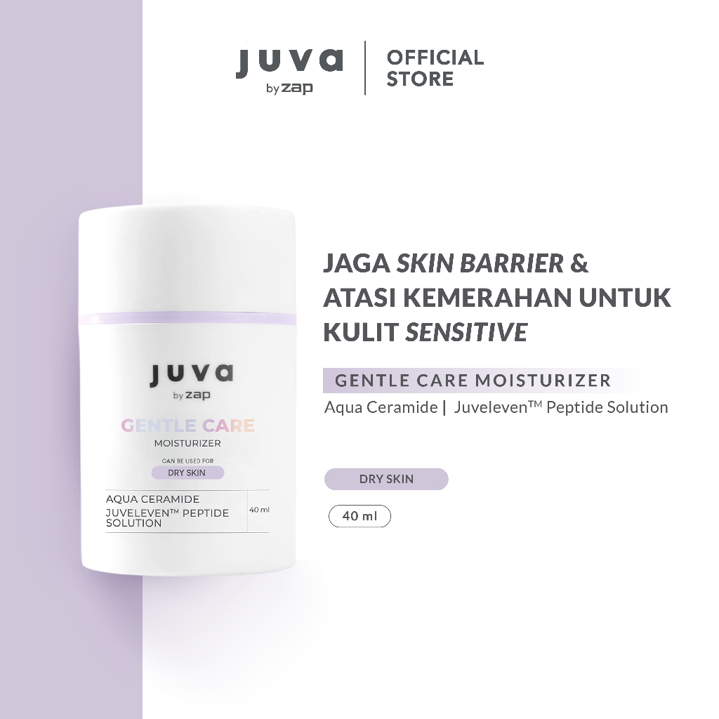 Juva by zap Gentle Care Moisturizer 40 ml - Pelembab wajah kulit kering sensitif