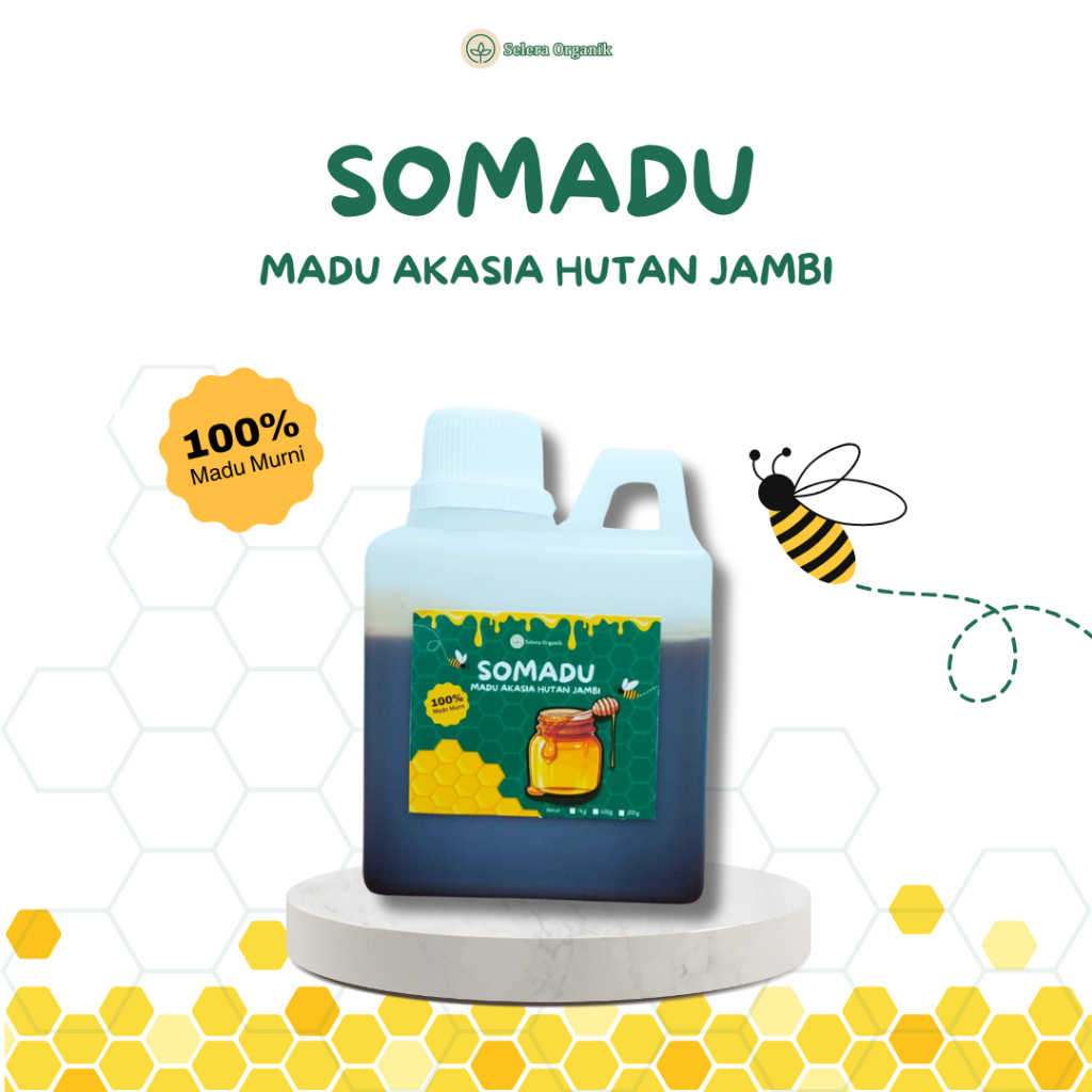 

SOMADU - Madu Asli Murni 500gr Akasia Hutan Jambi Alami Tanpa Campuran Pure Natural Raw Honey