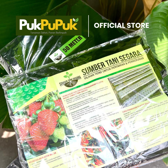 Rickydarman00 - Plastik Mulsa Hitam / Perak 50 Meter Mulsa Taman