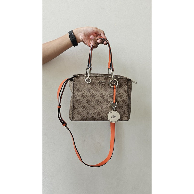 GUESS JACQUI MONOGRAM (PRELOVED BAG)/SLING BAG/GUESS BAG