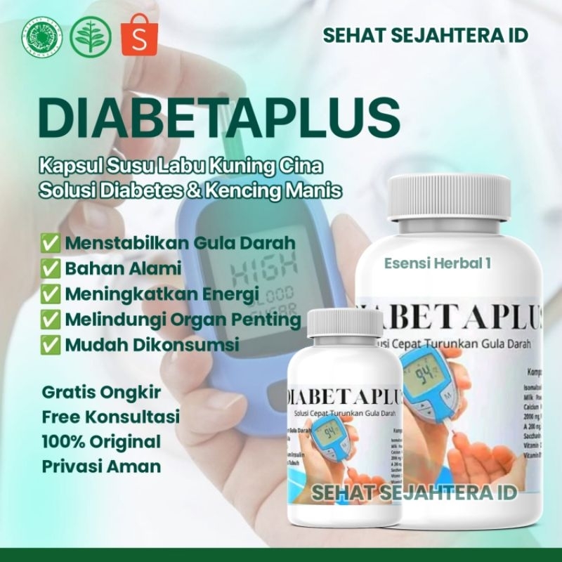 

DIABETPLUS Susu Labu Kuning Cina solusi diabetes dan gula darah 100% original