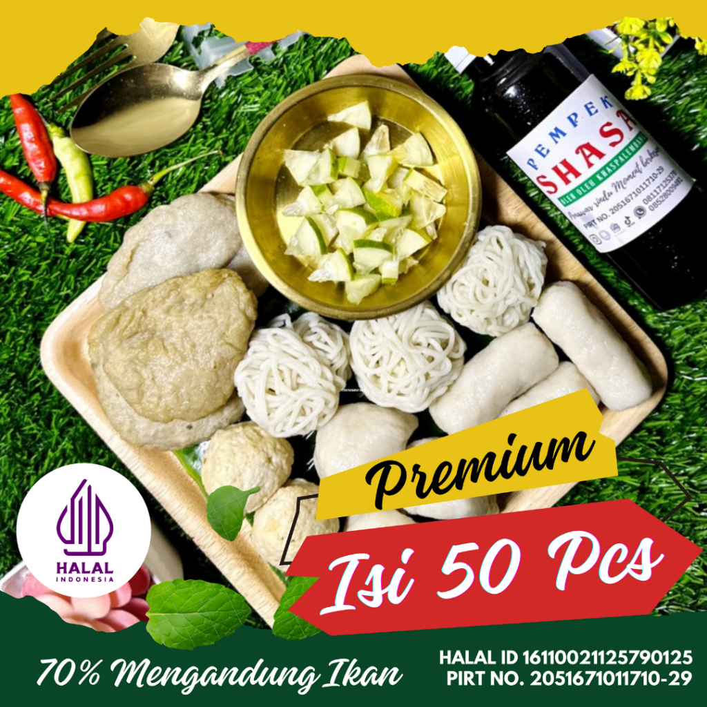 

Pempek Ikan Premium isi 50Pcs, 30&15 [70% mengandung Ikan] ASLI PALEMBANG