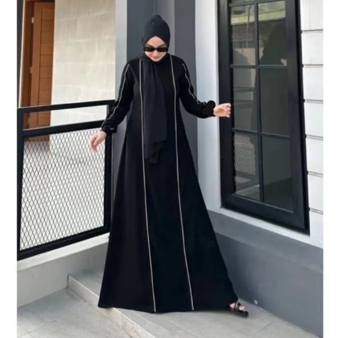Grosir Gamis Fashion | gamis abaya premium bisa (COD) produk best seller Abaya Basic List Polos Hita