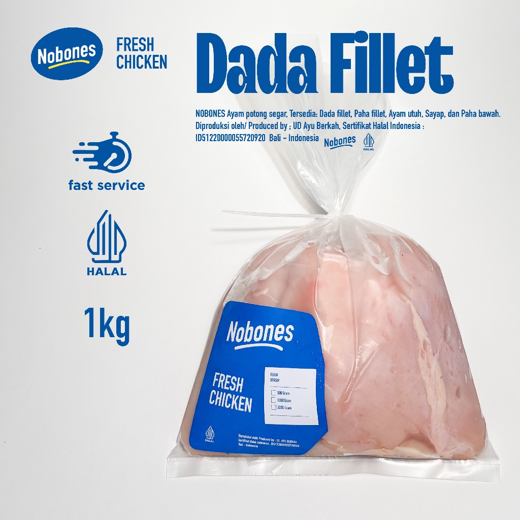 

Dada Ayam Fillet 1kg (Tanpa tulang)