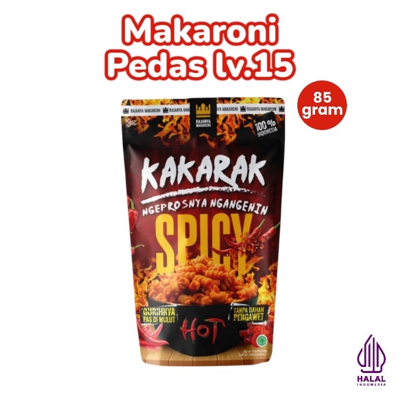 

KAKARAK - Makaroni Fusilli Pedas Lv 15 (85gr)