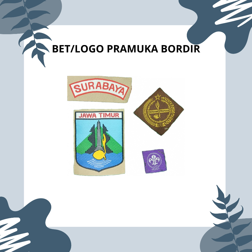 Atribut Seragam Pramuka Logo Bet Pramuka Bordir Tunas Kelapa Nama Kota Nama Provinsi Bendera Logo Ba