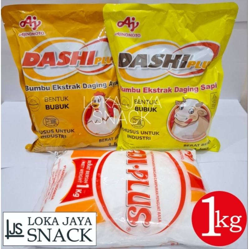 

Bumbu Dashi Ayam , Dashi Sapi dan Ajiplus Kemasan 1 Kilogram cap Ajinomoto