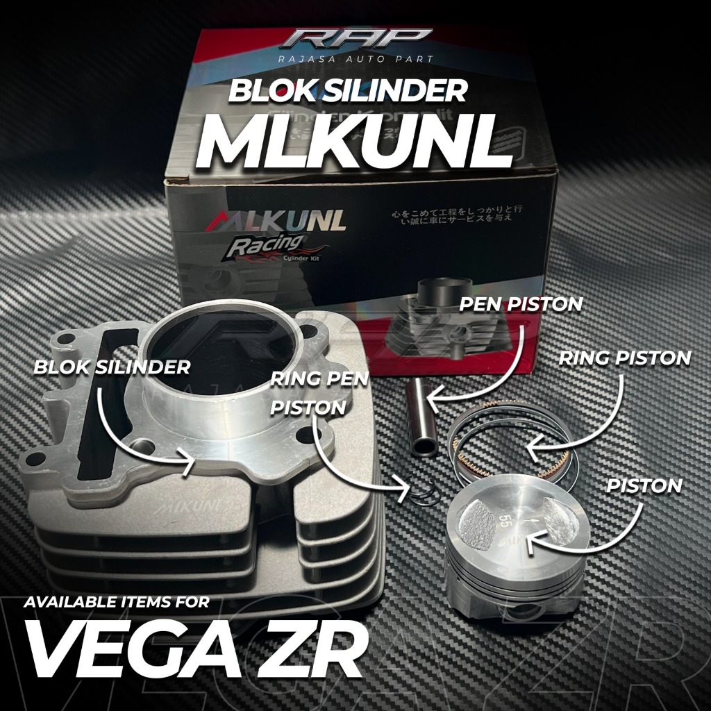 BLOK SEHER VEGA ZR/BORING BORE UP VEGA ZR 55MM PAKET BLOK CYLINDER VEGA ZR BORE UP 55MM