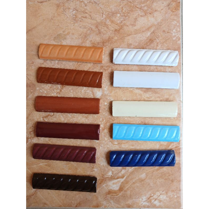 kuku macan / list keramik 10 cm ulir dan polos