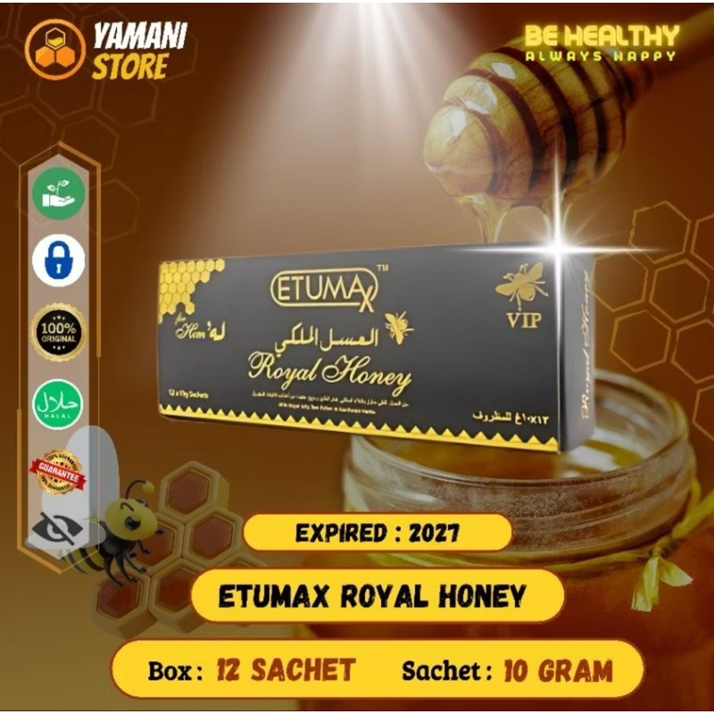 

ETUMAX ROYAL HONEY 12 Sachet x 10 Gram - 1 Box | 100% Original | Yaman¡ Store